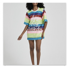 Sequin Dress - It's my Birthday Neon (One Size)